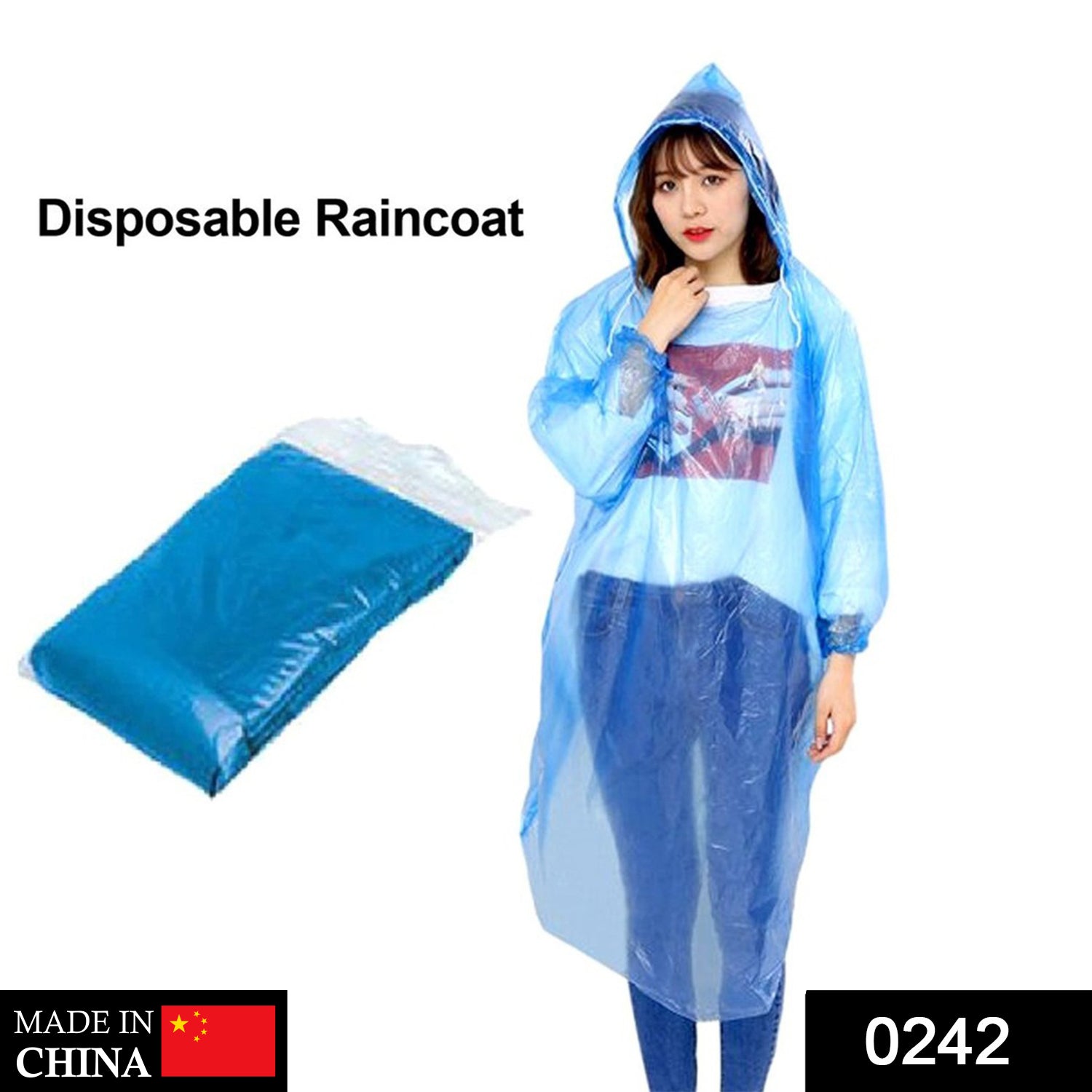 0242 Waterproof Disposable Raincoat 