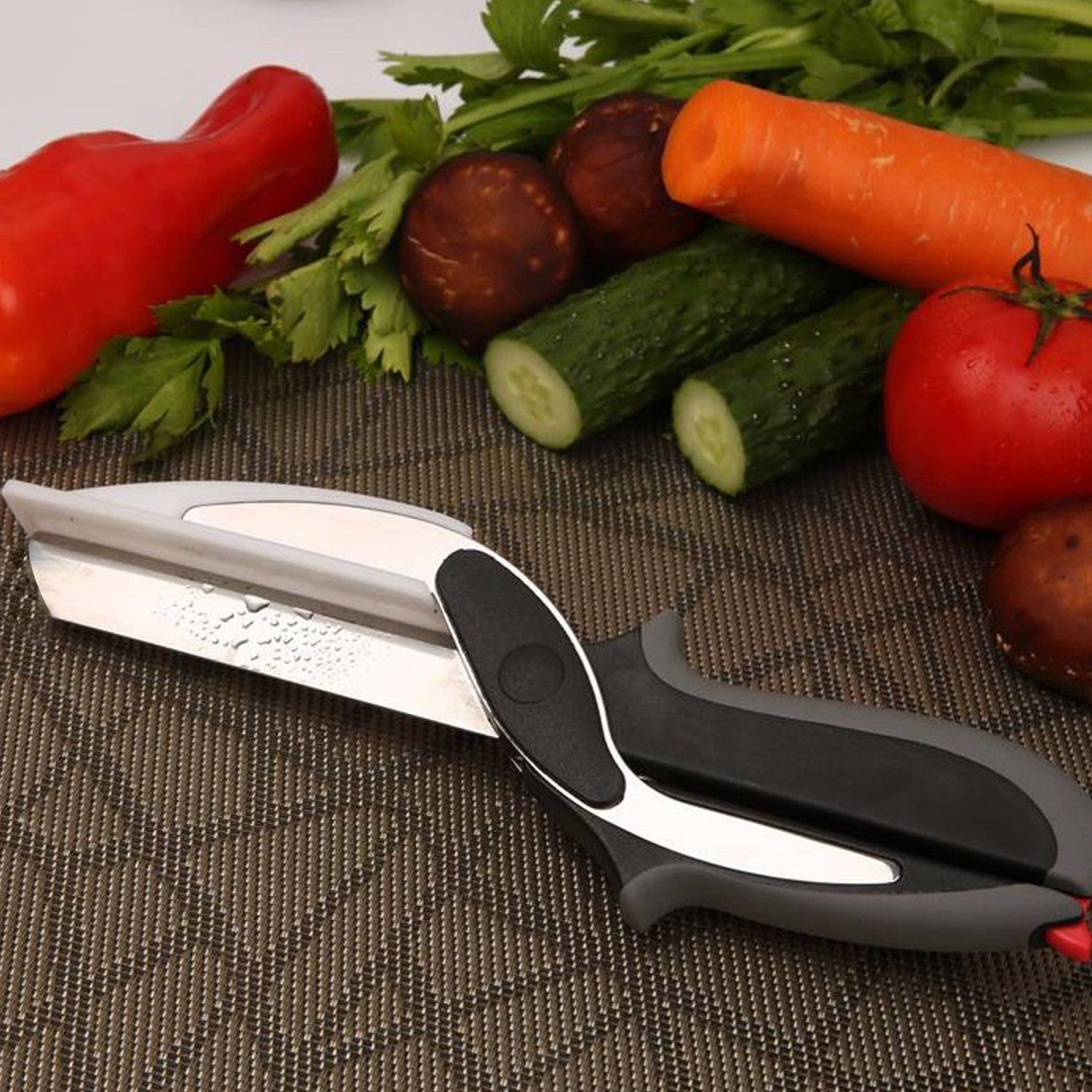 0107 Clever Cutter 2 in 1 Food Chopper Slicer Dicer Vegetable Fruit Cutter 