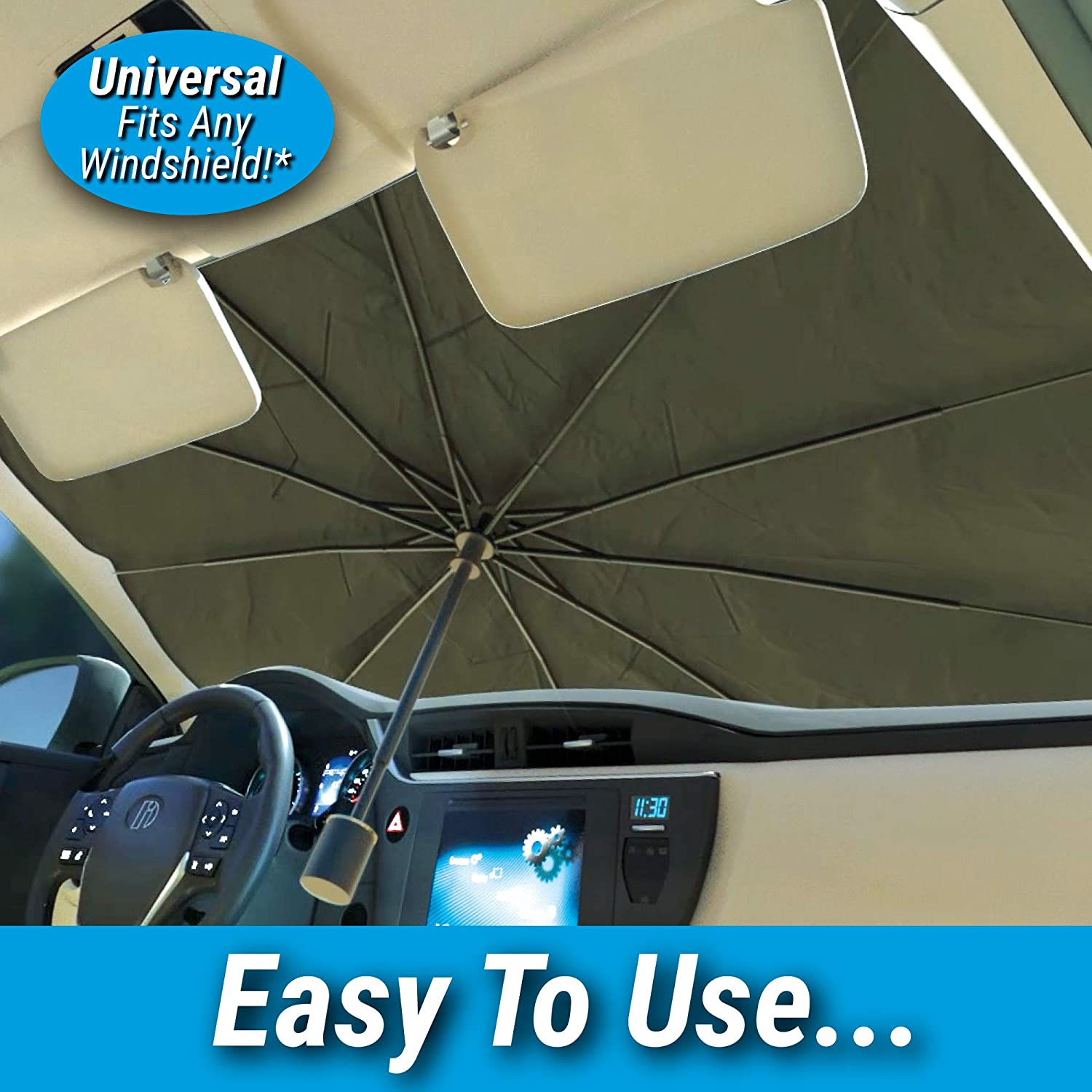 0519 Windshield Umbrella Sun Shade Cover Visor Sunshades Reviews Automotive Front Sunshade Fits Foldable Windshield Brella Various Heat Insulation Shield for Car 