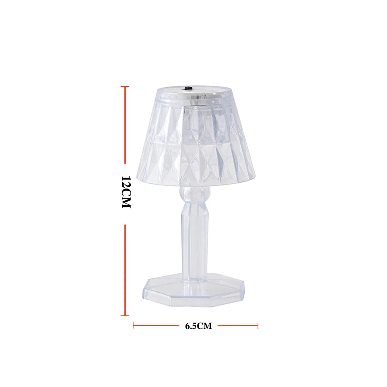 6610 2in1 Transparent Mini Crystal Table Lamp with Reflection Light 