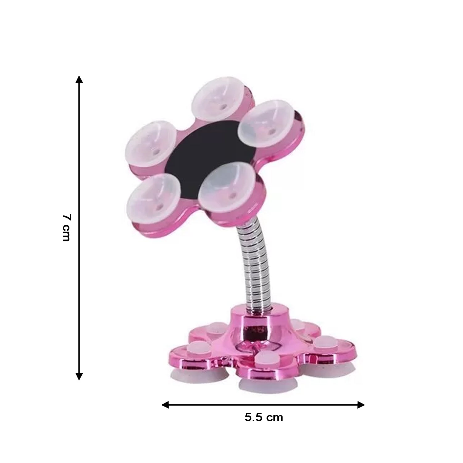 0637A Phone Holder, 360°Rotatable Phone Stand Multi-Function Double-Sided Suction Cup Mobile Phone Holder 