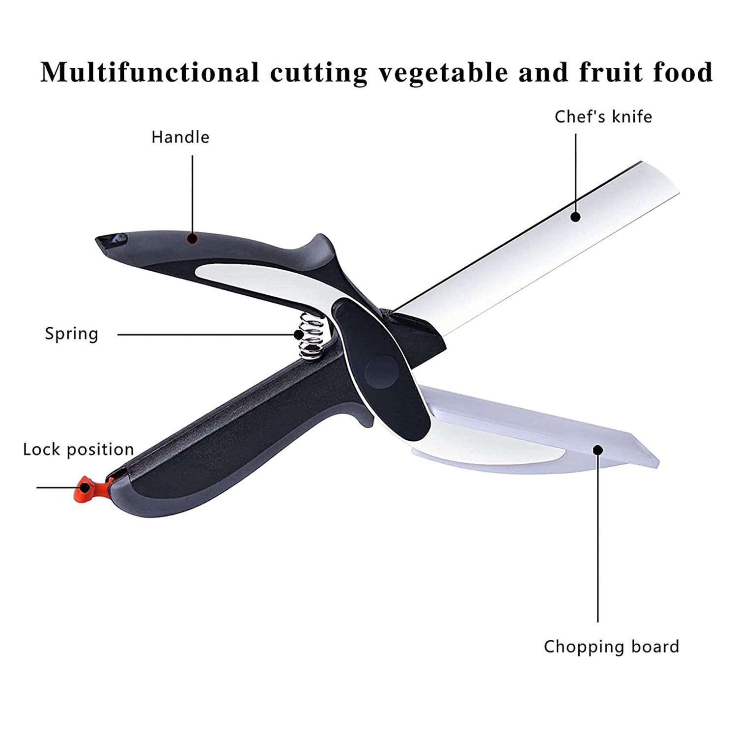 0107 Clever Cutter 2 in 1 Food Chopper Slicer Dicer Vegetable Fruit Cutter 