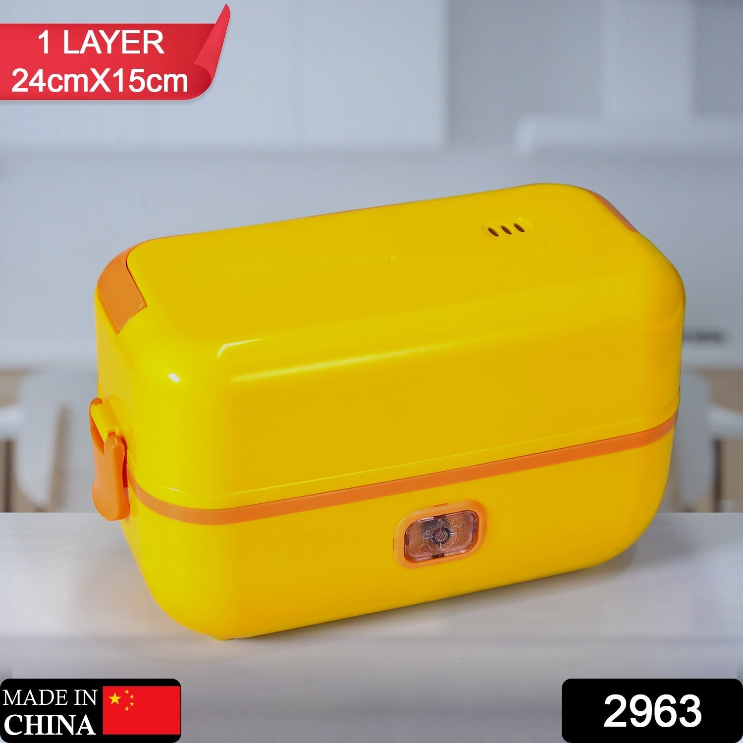 2963 1Layer Electric Lunch Box for Office, Portable Lunch Warmer with Removable 2 Stainless Steel Container. 
