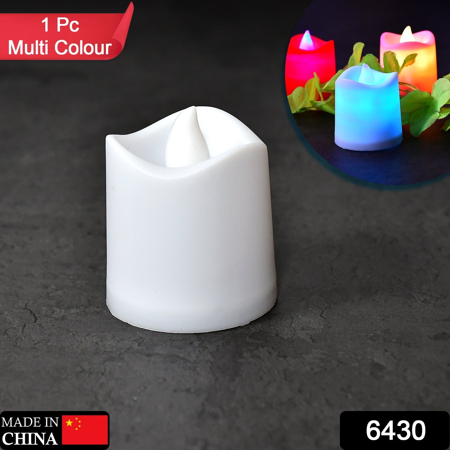 6430 1PC FESTIVAL DECORATIVE - LED TEALIGHT CANDLES | BATTERY OPERATED CANDLE IDEAL FOR PARTY. 