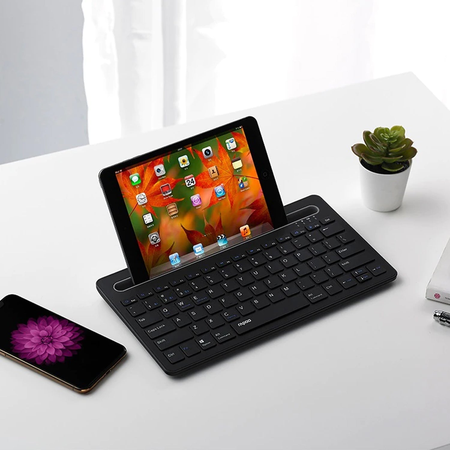 6079 Wireless Mini Keyboard for PC, tablet and phones to control them remotely. 