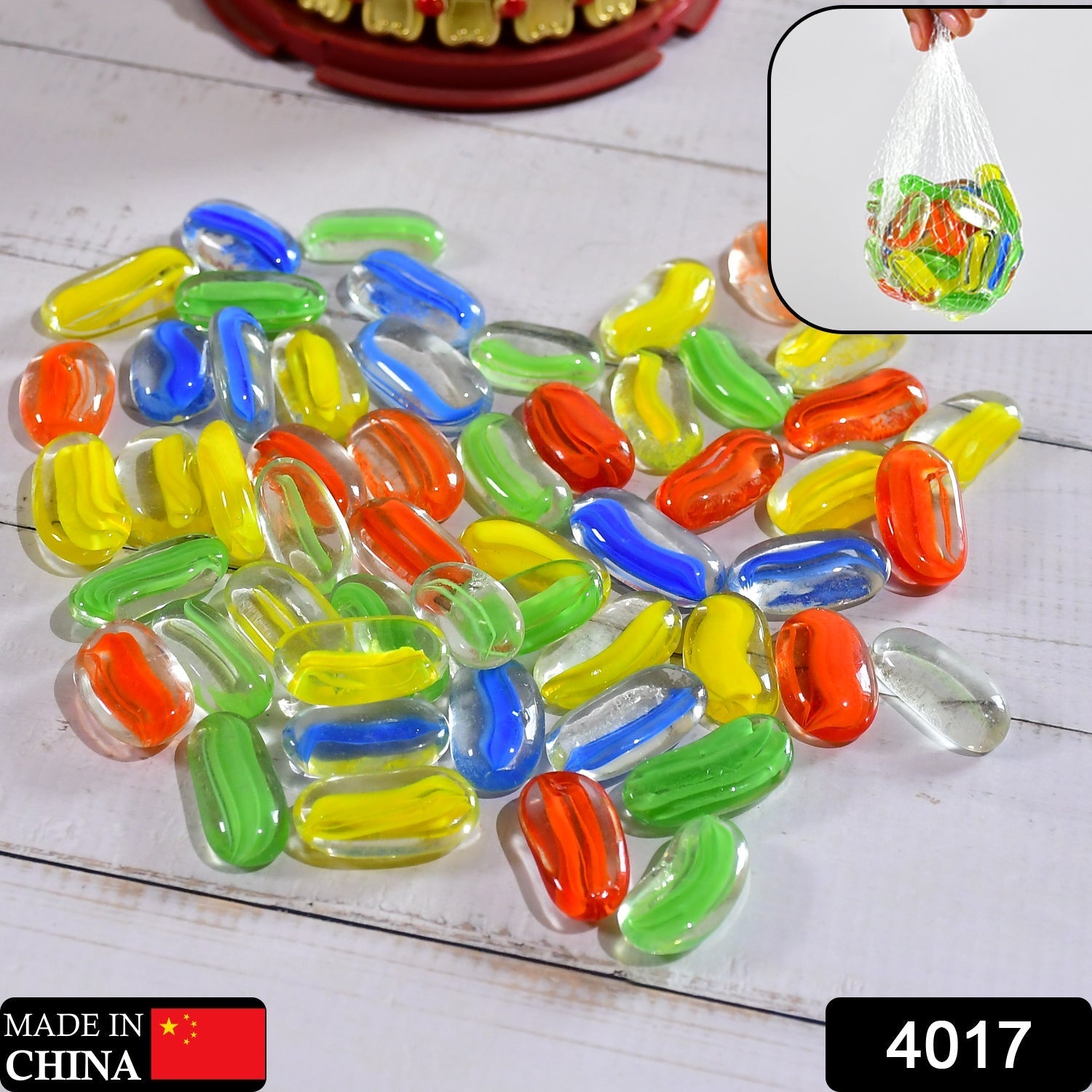 4017 Glass Gem Stone, Flat Round Marbles Pebbles for Vase Fillers, Attractive pebbles for Aquarium Fish Tank. 
