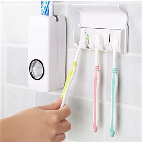174 Toothpaste Dispenser & Tooth Brush Holder DEALS BAAZAR WITH BZ LOGO