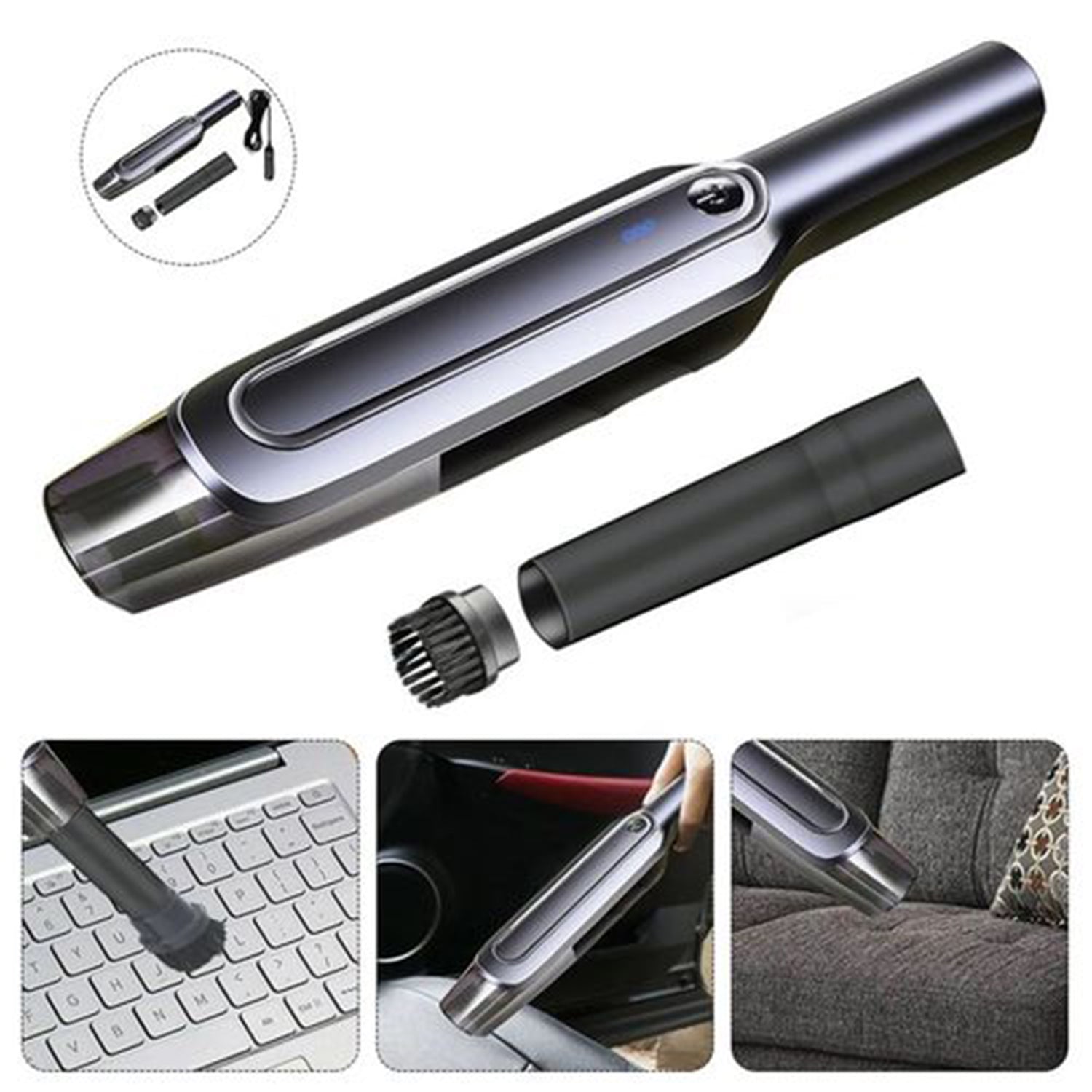 6325 Portable Vacuum Cleaner Wireless USB High Power Strong Suction Handheld Vacuum Cleaner for Home Cars 