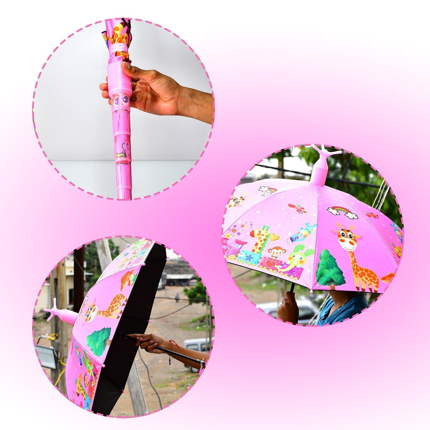 6247 Umbrella With Handle and Lightweight Safety Round plastic cap 