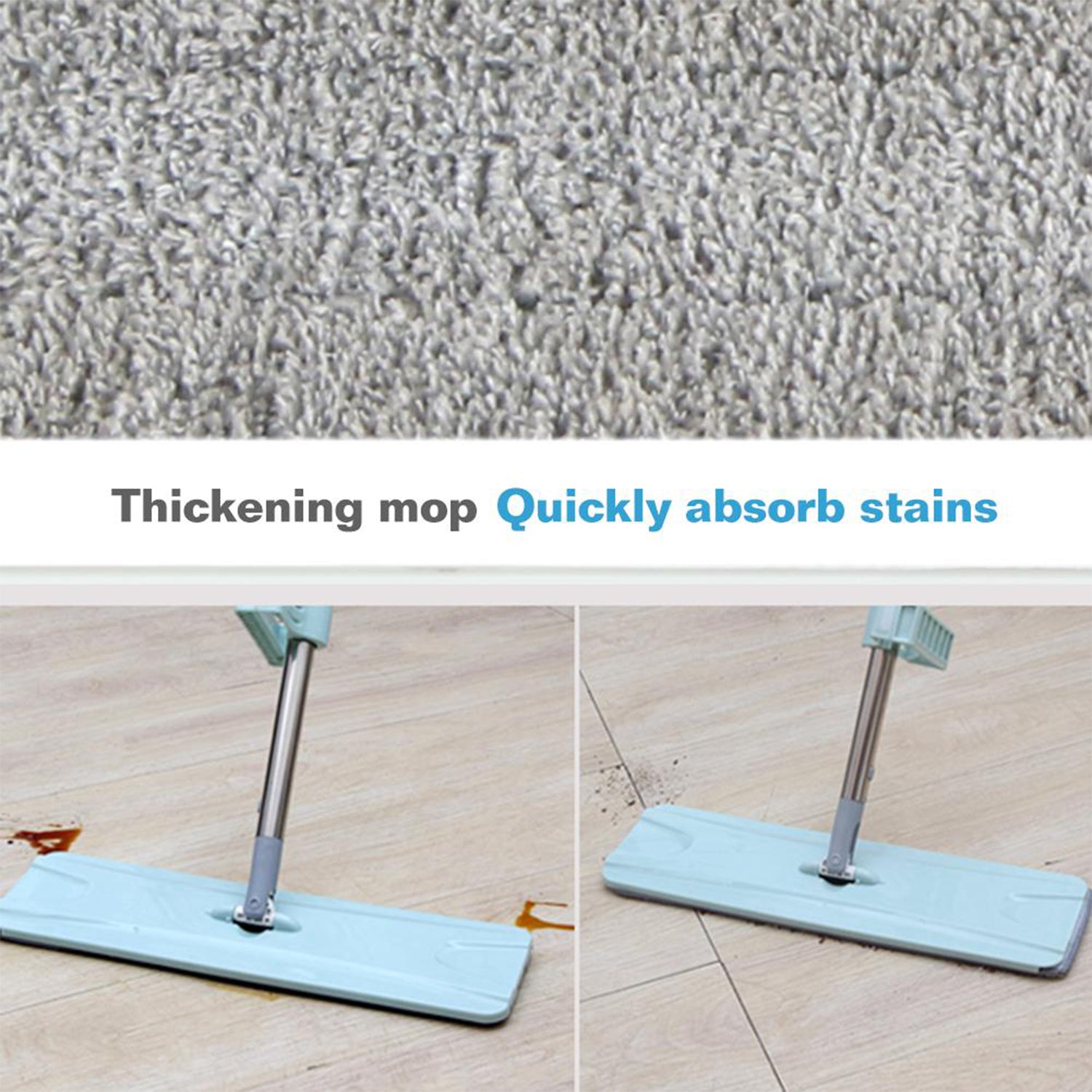 4633 360Degree Rotation Flat Mop Floor Cleaning Microfiber Squeeze Mop Floor Clean. 