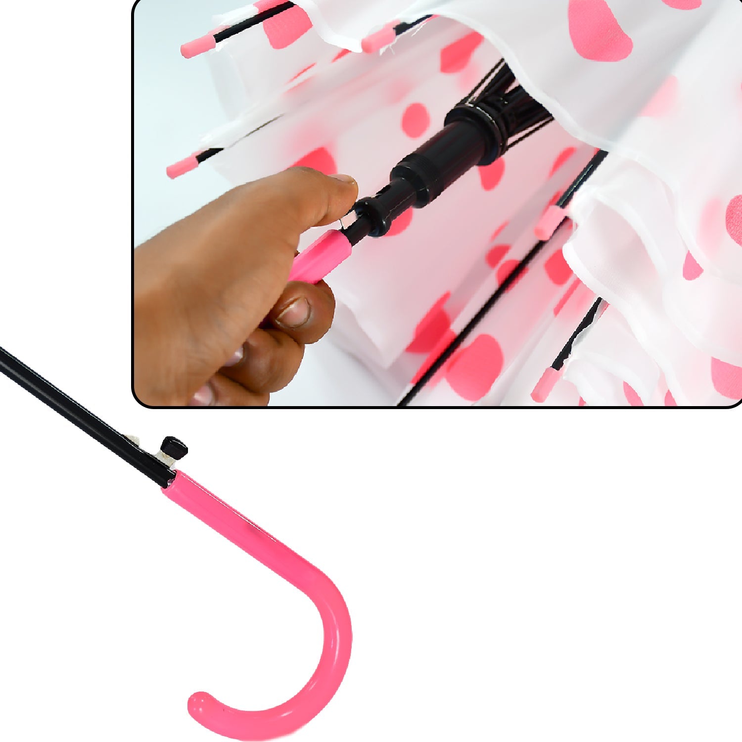 6258 Dot Printed Umbrella for Men and Women Multicolor 