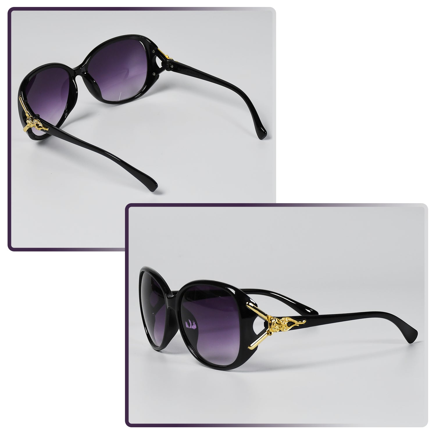 7706 Women Specs Black Polarized Sunglasses Elegant Female Sunglass For Indoor & Outdoor Use 
