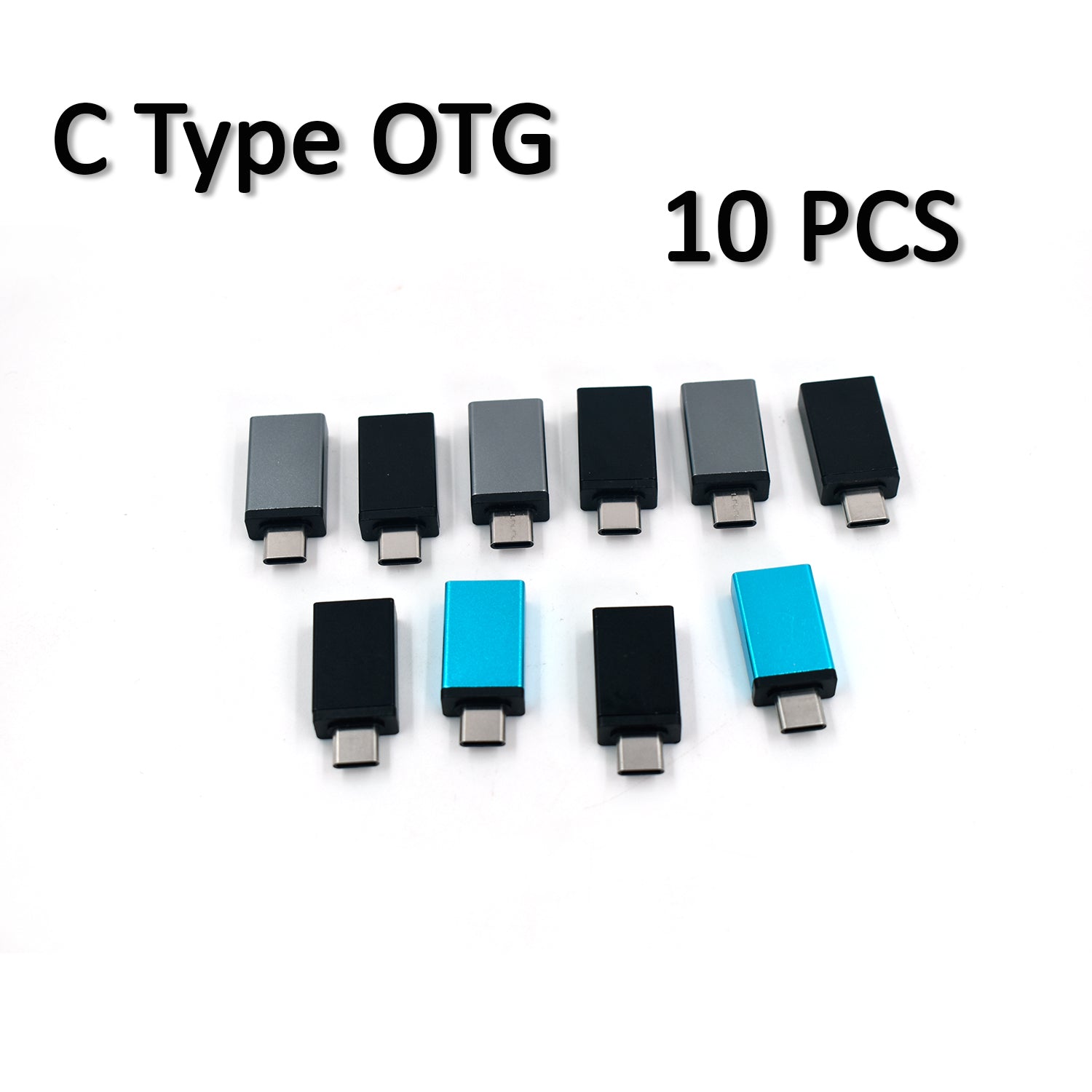 0261 OTG Type C & USB to Micro USB Adapter for Android Mobile Smart Phones & Tablets With Zip Pouch (Pack of 20) 