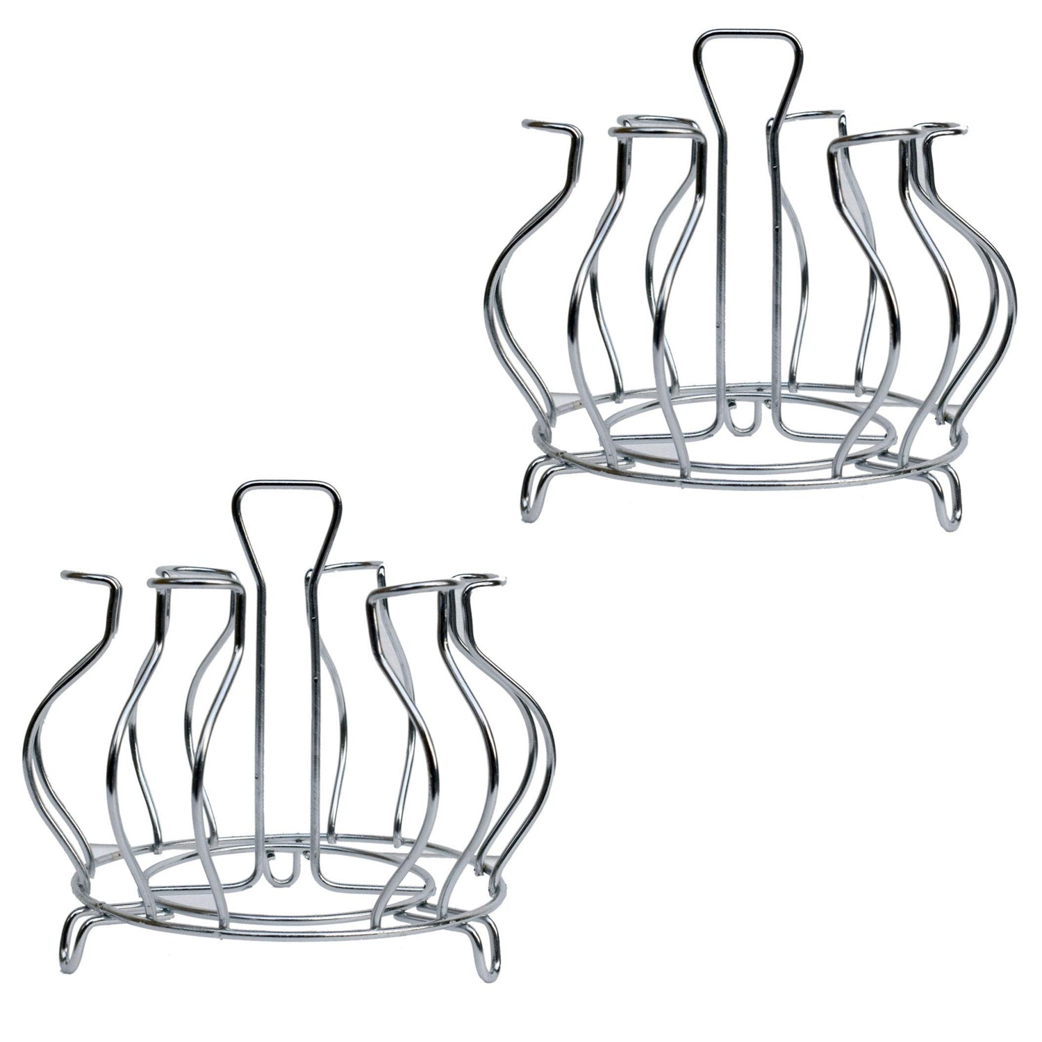 2134 Stainless Steel Glass Holder Glass Hanging Organizer for Kitchen Bars Pubs 